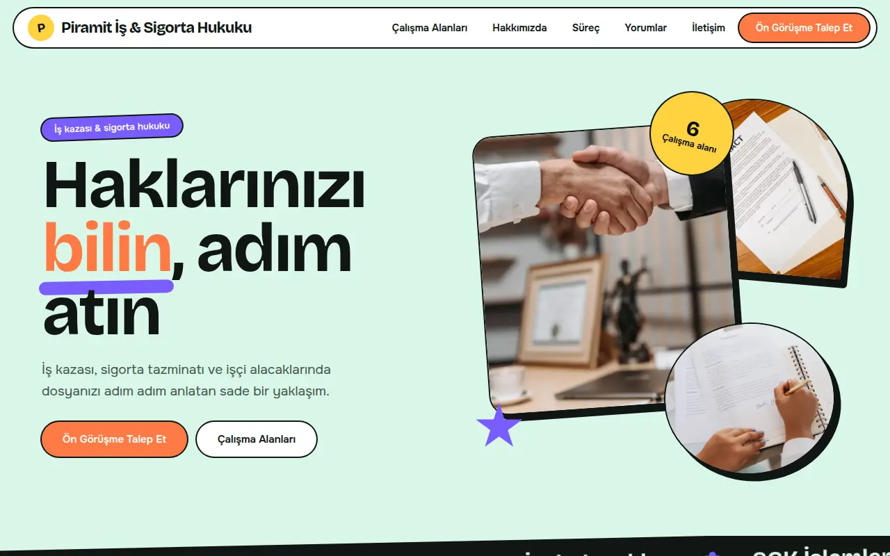 Avukat Web Sitesi — Piramit İş & Sigorta Hukuku